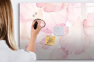 Magnetic marker board Watercolor petals