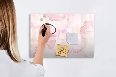 Magnetic marker board Watercolor petals