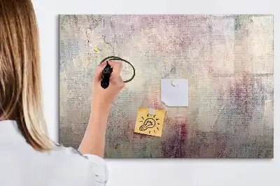 Magnetic glass dry erase board painted abstraction design