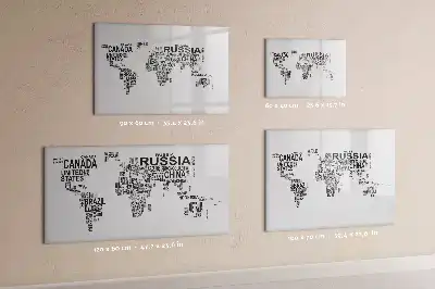 Magnetic marker board continents from letters