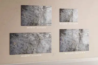 Magnetic glass dry erase board with a marble pattern