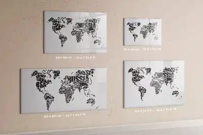 Magnetic marker board world map design