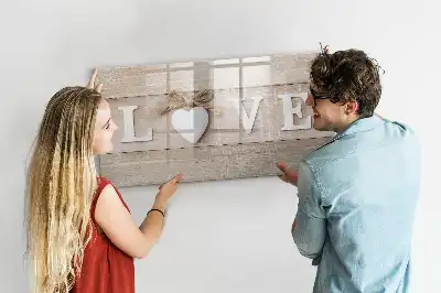 Magnetic marker board with love text