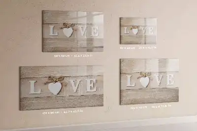 Magnetic marker board with love text