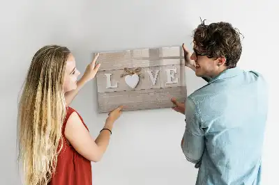Magnetic marker board with love text