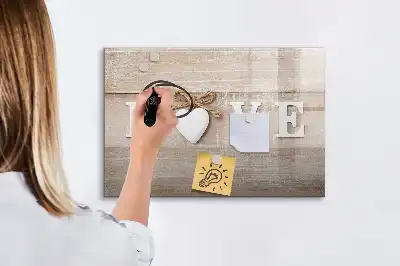 Magnetic marker board with love text