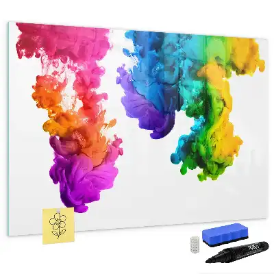 Magnetic marker board with rainbow colored finish