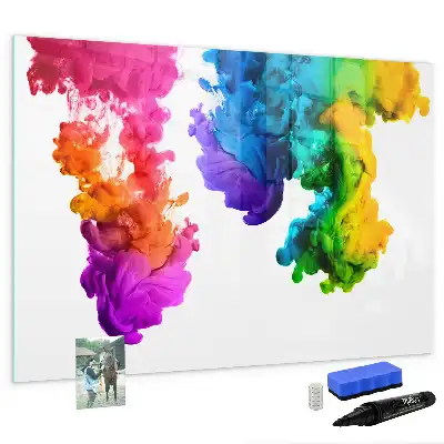 Magnetic marker board with rainbow colored finish