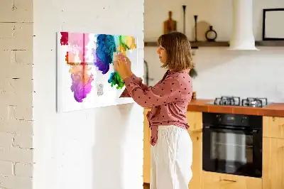 Magnetic marker board with rainbow colored finish