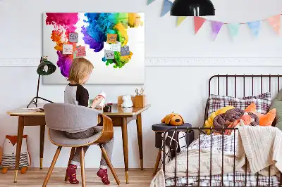 Magnetic marker board with rainbow colored finish