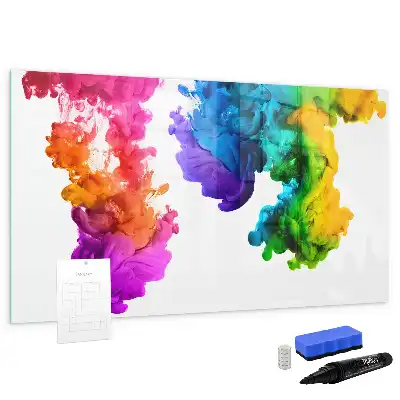 Magnetic marker board with rainbow colored finish