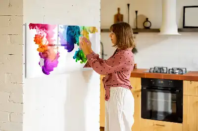 Magnetic marker board with rainbow colored finish
