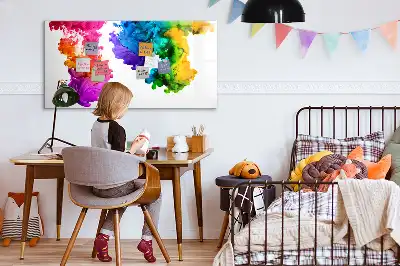 Magnetic marker board with rainbow colored finish