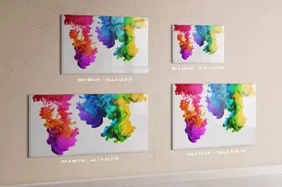 Magnetic marker board with rainbow colored finish