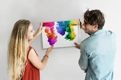 Magnetic marker board with rainbow colored finish