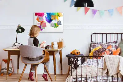 Magnetic marker board with rainbow colored finish