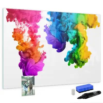 Magnetic marker board with rainbow colored finish