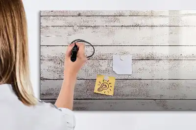 Magnetic glass dry erase board with wooden finish pattern