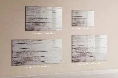 Magnetic glass dry erase board with wooden finish pattern
