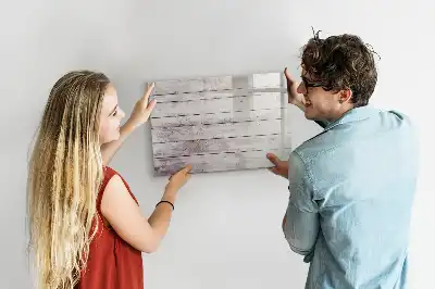Magnetic glass dry erase board with wooden finish pattern