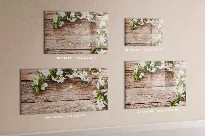Magnetic marker board flowers on wood