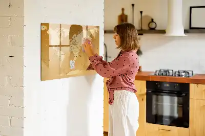 Magnetic marker board world map design