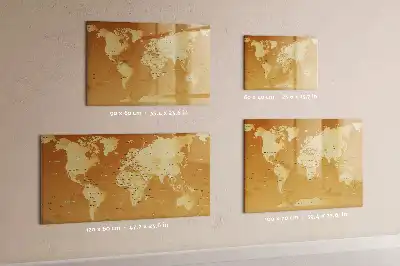 Magnetic marker board world map design