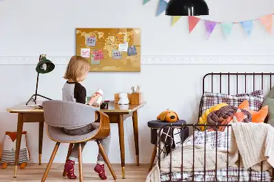 Magnetic marker board world map design