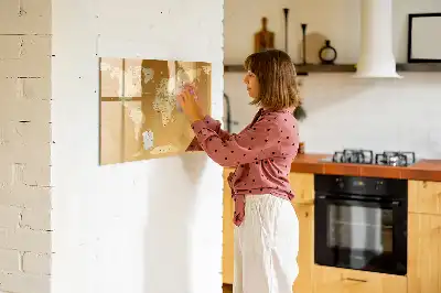 Magnetic marker board world map design
