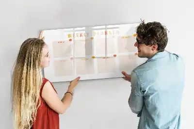 Magnetic marker board week planner