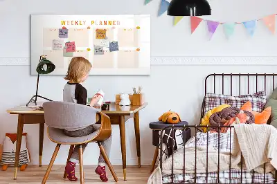Magnetic marker board week planner