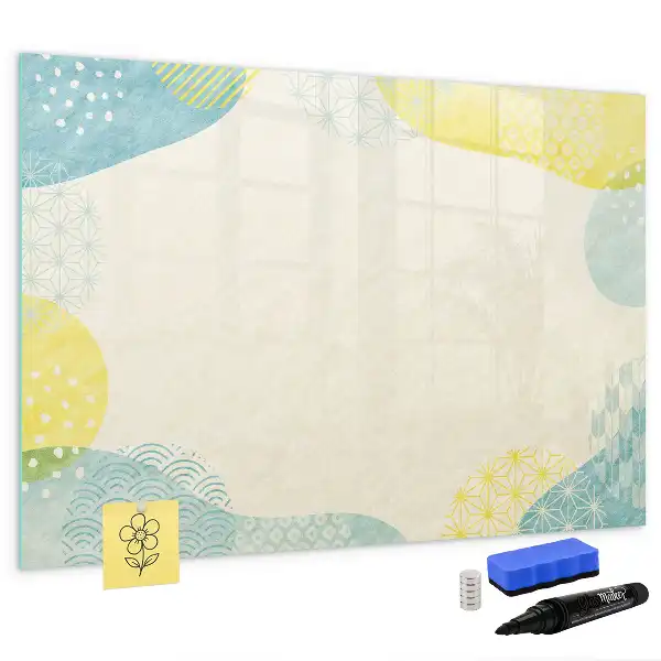 Magnetic marker board with a patterned frame