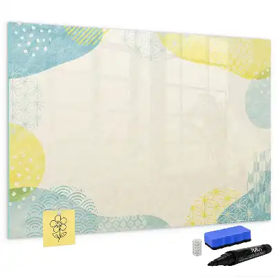 Magnetic marker board with a patterned frame