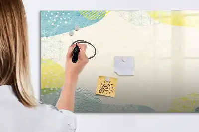 Magnetic marker board with a patterned frame