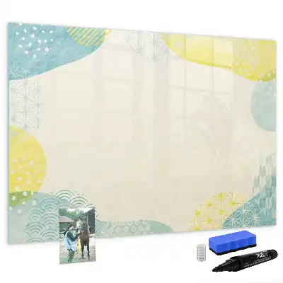 Magnetic marker board with a patterned frame
