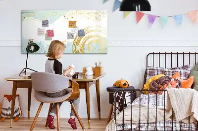 Magnetic marker board with decorative pattern