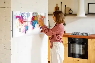 Magnetic marker board world map design