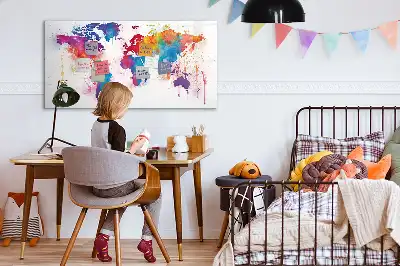 Magnetic marker board world map design
