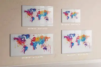 Magnetic marker board world map design