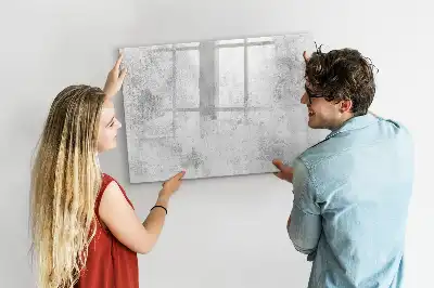 Magnetic glass dry erase board concrete wall finish