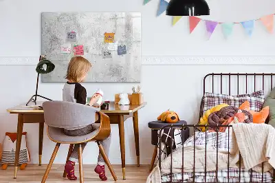 Magnetic glass dry erase board concrete wall finish