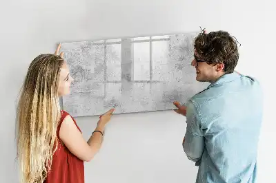 Magnetic glass dry erase board concrete wall finish