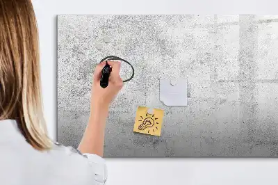 Magnetic glass dry erase board concrete wall finish