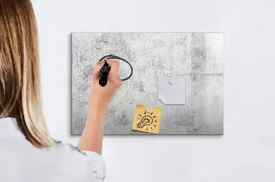 Magnetic glass dry erase board concrete wall finish