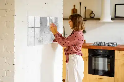 Magnetic glass dry erase board concrete wall finish