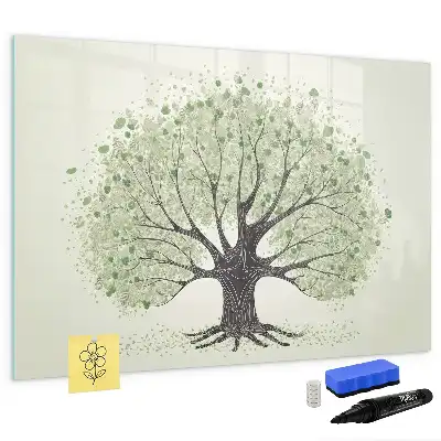 Magnetic marker board big nature tree design