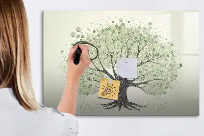 Magnetic marker board big nature tree design