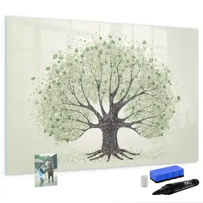 Magnetic marker board big nature tree design