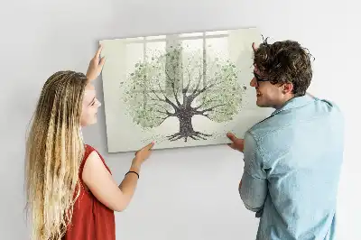 Magnetic marker board big nature tree design