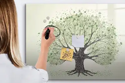 Magnetic marker board big nature tree design